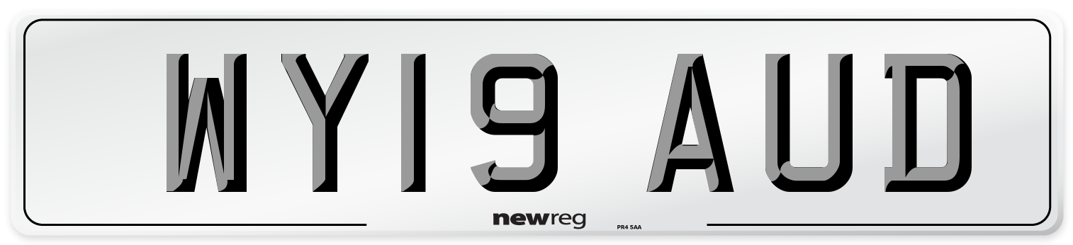 WY19 AUD Number Plate from New Reg
